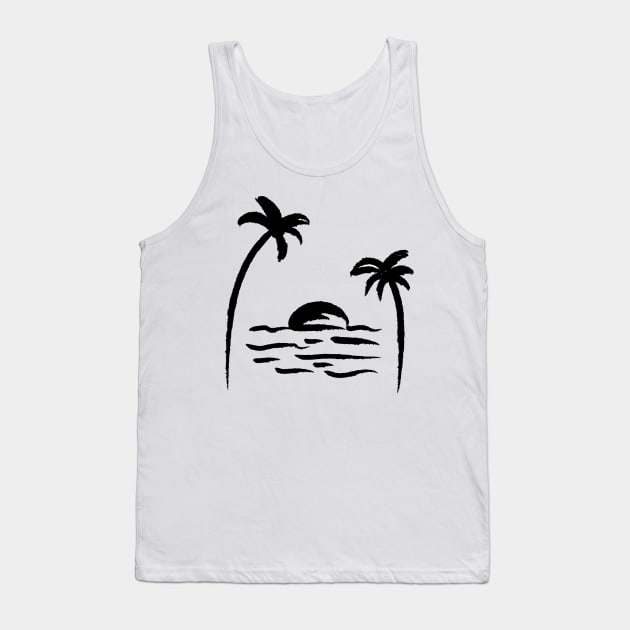 black palm trees design Tank Top by Artistic_st